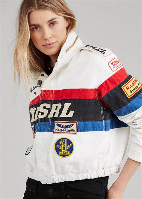 Canvas Racing Jacket for Women | Ralph Lauren® IN