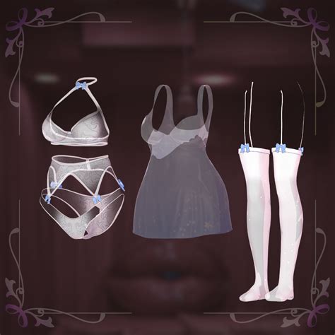 【PB】【4アバター対応】 pure slip lingerie 【VRChat想定】 - ルミ - BOOTH
