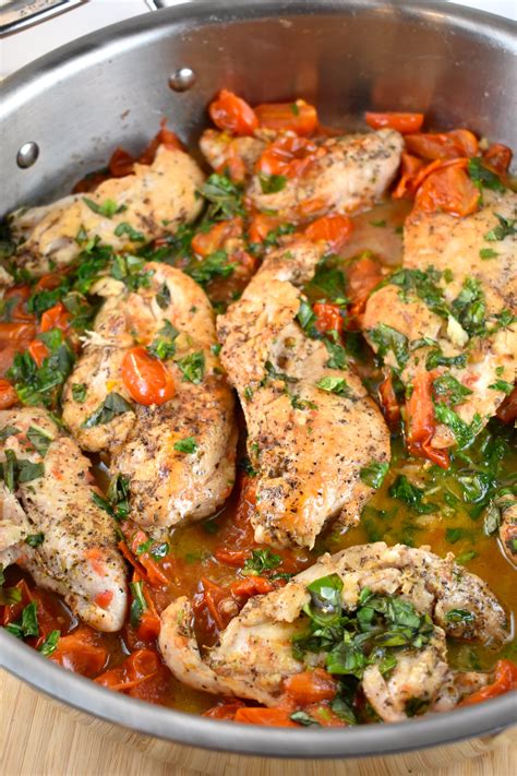 Tomato Basil Chicken Recipe – 1 Point - LaaLoosh