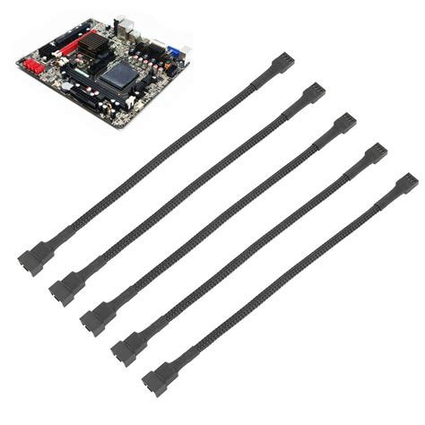 Wuqioei 4‑Pin Extension Cable, Fan Extension Cable Adapter Cable 5Pcs ...