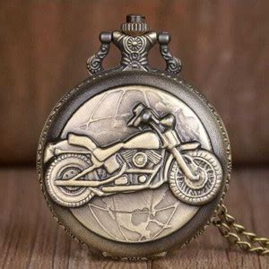 giftiny VINtAGE BIKE Metal Pocket Watch Keychain, Analog Clock Antique ...