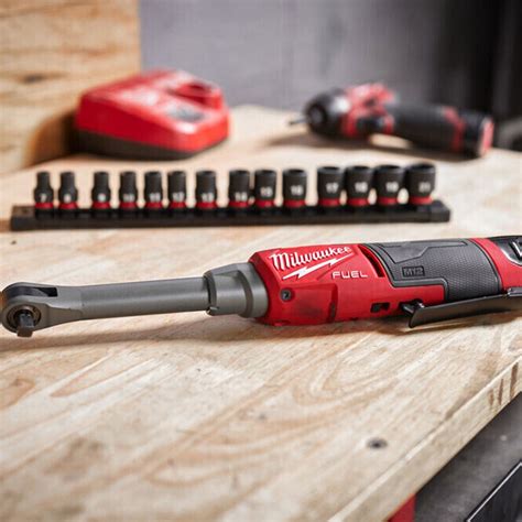 Milwaukee M12 FUEL FHIR38LR-0 12v 3/8" Extended Reach High Speed Ratchet Body Only | Power Tool ...