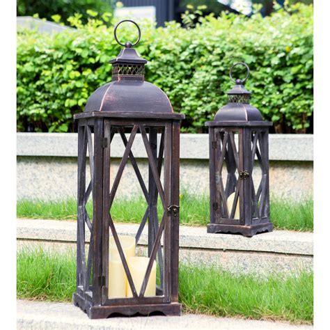 Amazon.com: Perfnique Farmhouse Outdoor Lanterns for Patio, Set of 2 ...