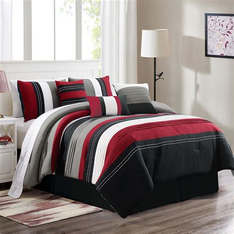 Red Black Queen Comforter Set | Twin Bedding Sets 2020