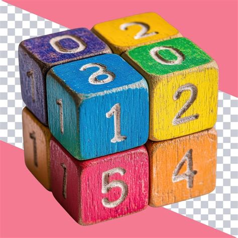 Colorful wooden number blocks | Premium AI-generated PSD