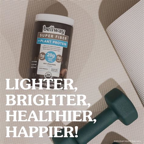 Bellway Super Fiber + Protein Powder (paquete de 2), suplemento de ...