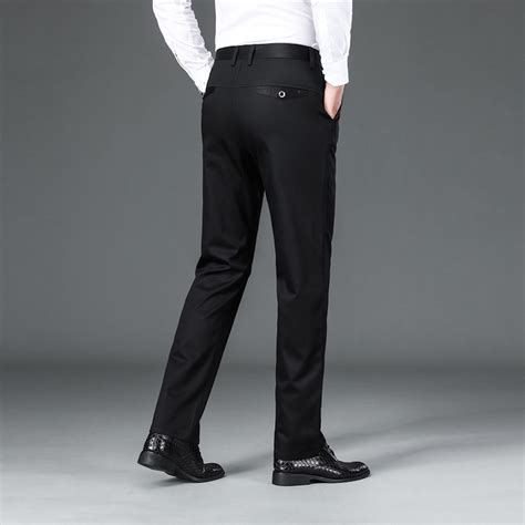 Satin Accent Chino Pants // Black (36) - Celino Chino Pants - Touch of ...
