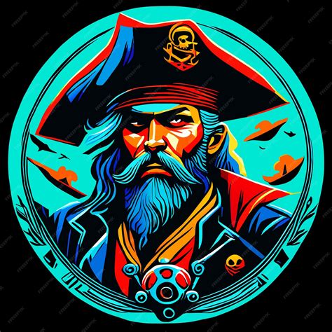 Premium Vector | Captain of the seas highresolution pirate vector