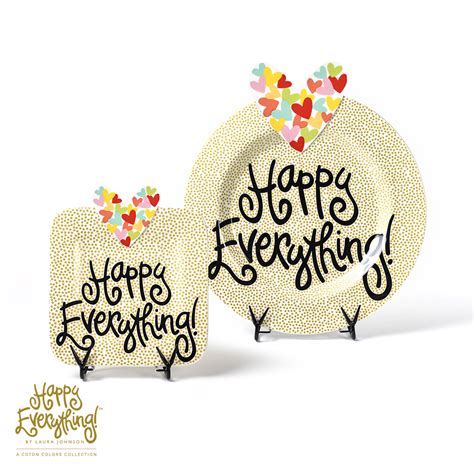 HAPPY EVERYTHING GOLD SMALL DOT MINI PLATTER|FREE SHIPPING|A DODSON'S