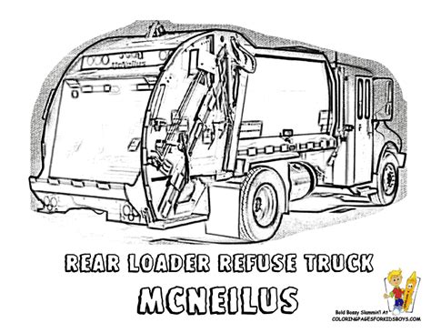 Garbage Truck Color Sheet at Lori Masters blog