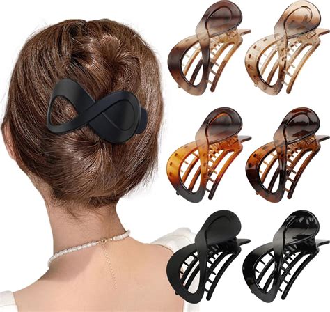Amazon.com : 4 Pcs French Concord Flat Hair Clips, 3.54 Inch Curved ...