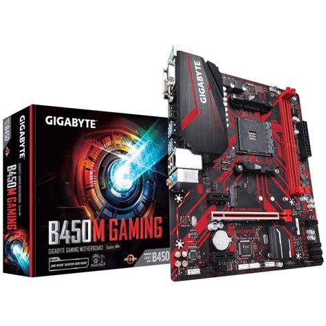 GIGABYTE B450M Micro ATX Gaming Motherboard with Hybrid Digital PWM ...