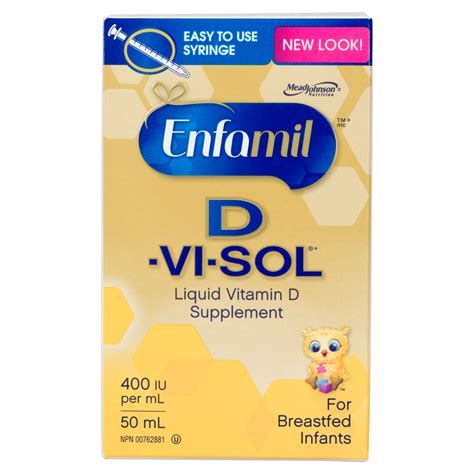 Enfamil D-Vi-Sol Liquid Vitamin D Supplement for Breastfed Infants, 50 ...
