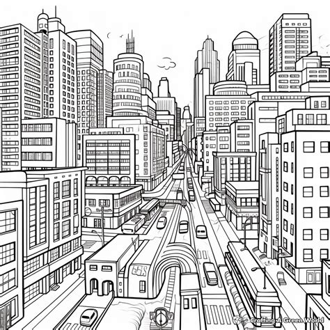 Coloring Pages City Scene