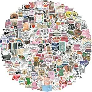 50Pcs Book Stickers for Kindle, Inspirational Bookish Reading Sticker ...