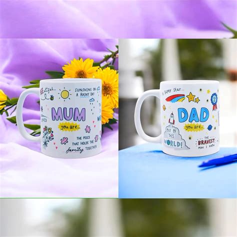 Buy DAYS Anniversary Gift for Mom and Dad Coffee Mugs Set Motivational ...
