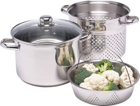 KitchenCraft World of Flavours Pasta Pot with Strainer and Vegetable ...