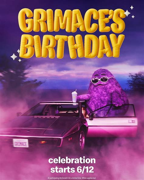 happy birthday Grimace 😘🎉🎂🥳🎈🎊🎁 : r/FaceJamPod