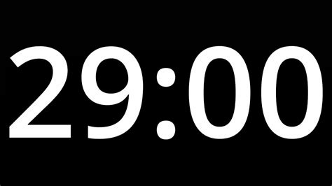 29 MINUTE TIMER with alarm - COUNTDOWN Clock Alarm - YouTube