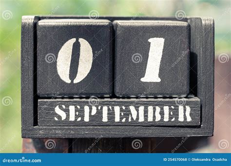 Big Calendar Numbers. Perpetual Calendar. the First of September on the ...