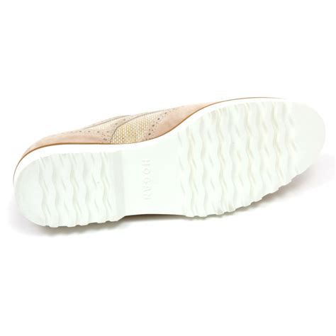 C8252 scarpa donna HOGAN H259 route francesina beige shoe woman