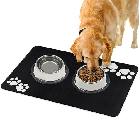 Dog Food Mat-Absorbent Dog Bowl Mats for Food and Water 24 x 16 Inches ...