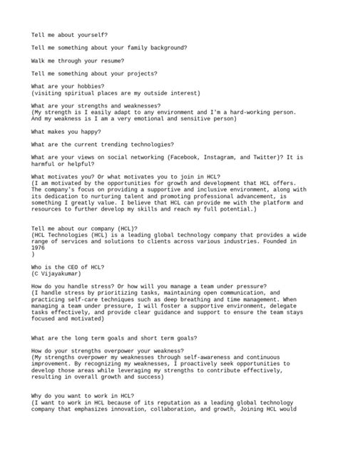 HCL Interview Demo for Freshers 的图像结果