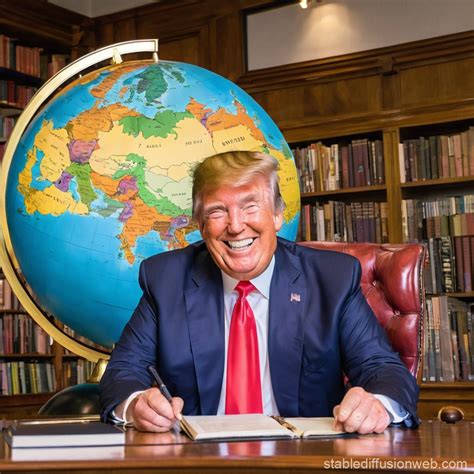 Evil Trump Mocking the Globe | Stable Diffusion Online