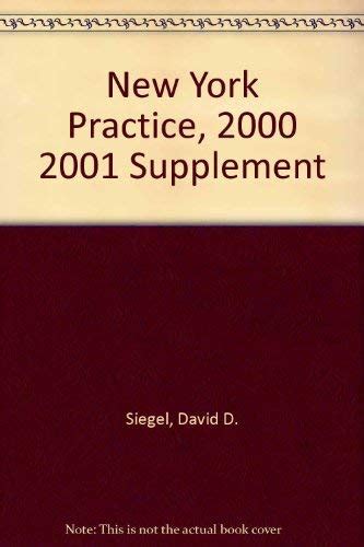 Buy New York Practice, 2000 2001 Supplement Book Online at Low Prices ...