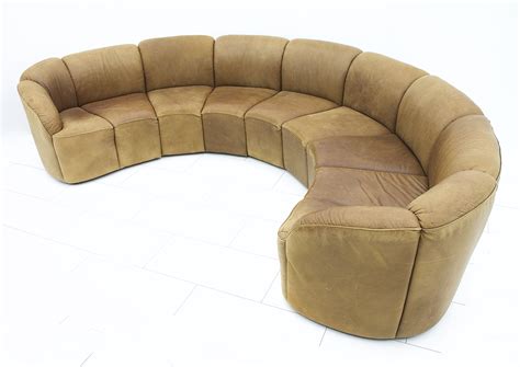 Half Round Leather Sofas | Baci Living Room