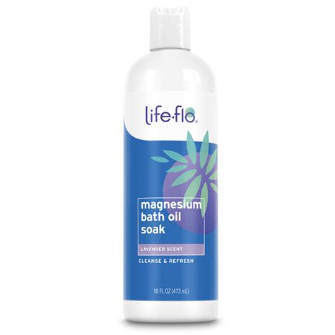 Life-flo Magnesium Oil Bath Soak Lavender Scent, Plus Magnesium ...
