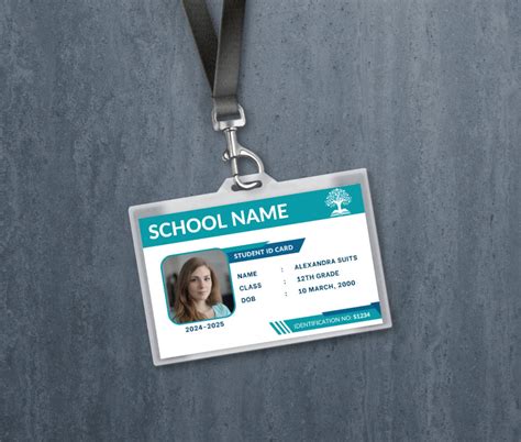 Student ID Card Template, Editable School ID, Homeschool Teacher Badge ...