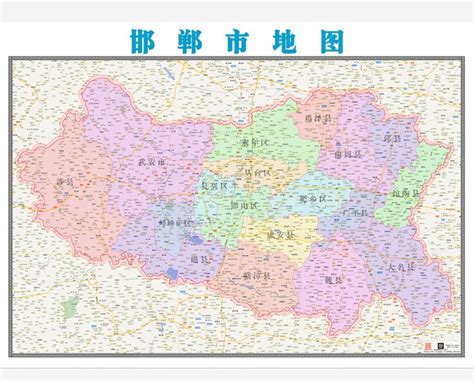 邯郸市区划分地图,邯郸市,邯郸地区_大山谷图库