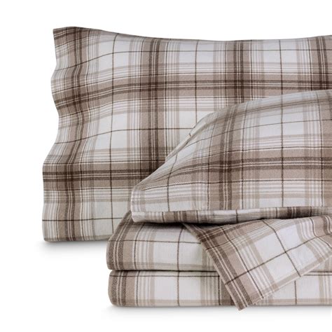 Bare Home Luxury 100% Cotton Flannel Split King Sheet Set, Deep Pocket ...