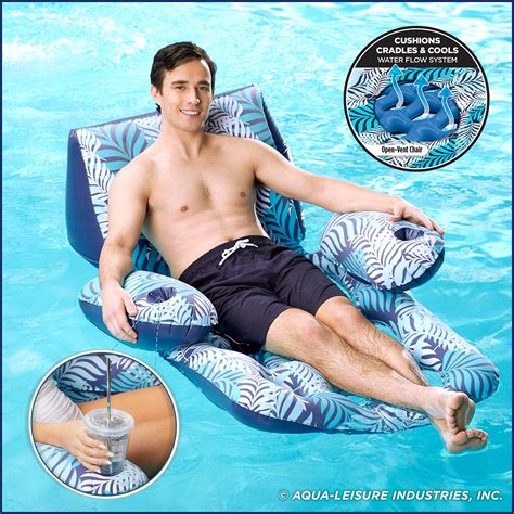 Snapklik.com : Aqua Deluxe Contour Pool Chair Lounge, Luxury Fabric ...