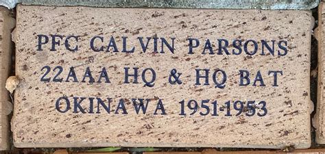 PFC CALVIN PARSONS 22AAA HQ & HQ BAT OKINAWA 1951-1953 | Guilford ...