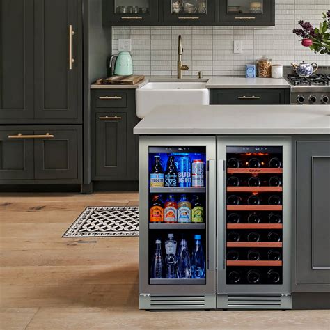 30'' Wine and Beverage Fridge Combo, Undercounter or Freestanding - Ca ...