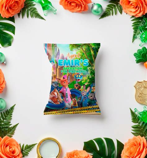 Buy Zootopia Chips Bag Wrap: Zootropolis Bag Template (digital Download ...