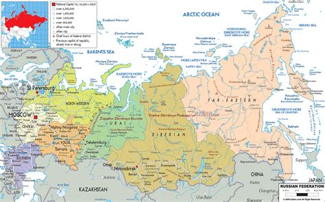 Maps of Russia | Detailed map of Russia with cities and regions | Map of Russia by region | Map ...
