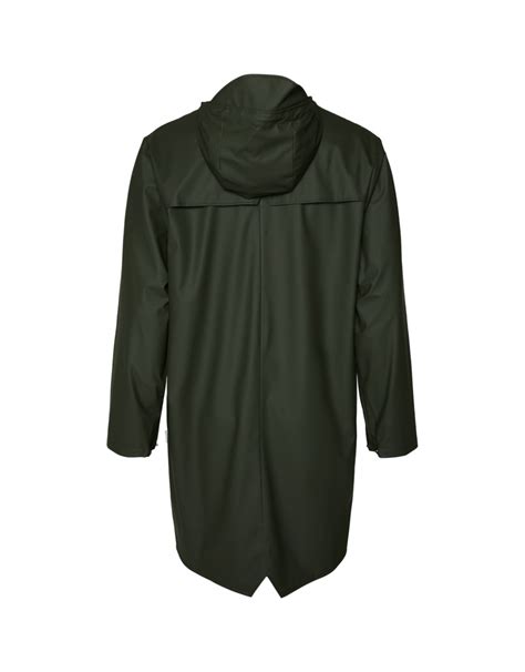 Rains - 1202 Long Waterproof Rain Jacket - GREEN - Escape Boutique