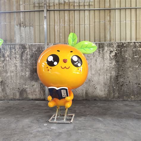 江西脐橙橘子种植基地形象IP水果卡通玻璃钢雕塑吉祥物_满天下雕塑厂家-站酷ZCOOL