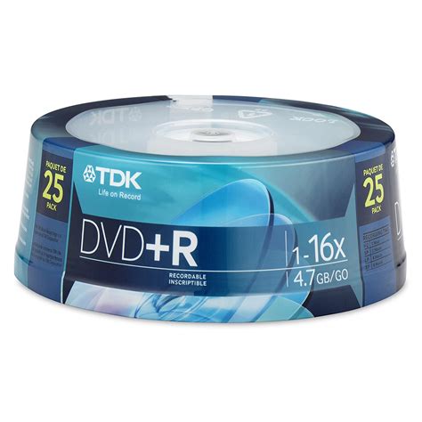 TDK 25 Pack of DVD+R Cakebox - Buy TDK 25 Pack of DVD+R Cakebox Online ...