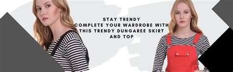 Buy DIMPY GARMENTS Cotton Blend Striped Women's Dungaree Dress with Top ...