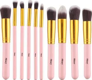 Foolzy BR-15F Professional Makeup Brushes Kit, Black (Set of 10 ...