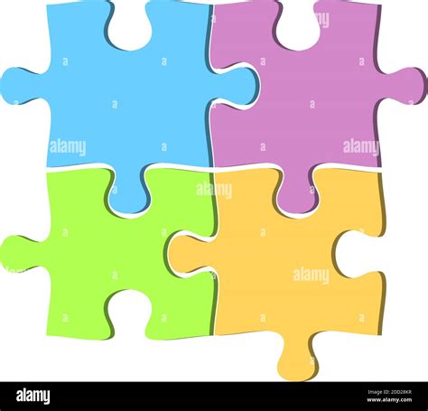 Jigsaw puzzle pieces connect Stock Vector Images - Alamy