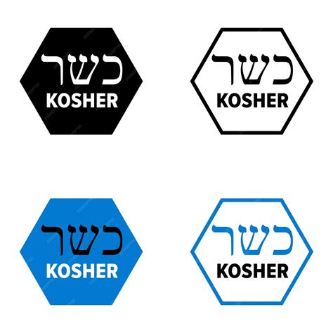 Premium Vector | Kosher or Kashrut Jewish law permitted food product information sign
