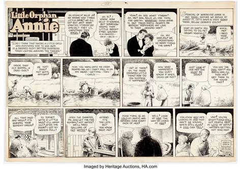 Harold Gray Little Orphan Annie Sunday Comic Strip Original Art | Lot ...