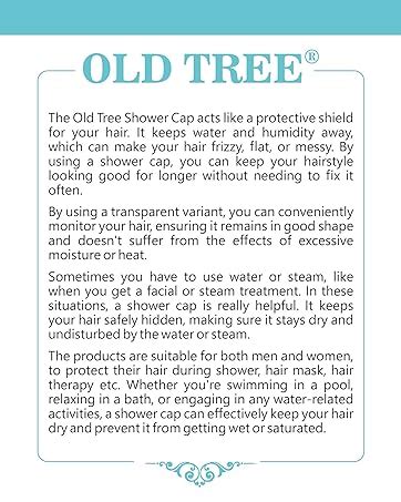 Buy Old Tree Shower Cap (Pack Of 100) - Reusable Waterproof Bath Cap ...