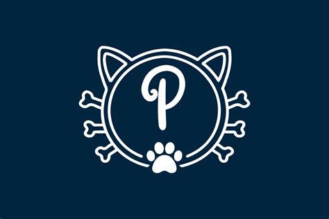 Cat Monogram Letter P Logo Designs. 10048510 Vector Art at Vecteezy