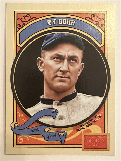 2014 Panini Golden Age TY COBB card # 22 | eBay